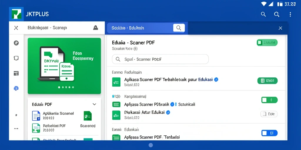 Antarmuka JKTPLUS menampilkan fungsi pemindaian PDF yang intuitif dan mudah digunakan.