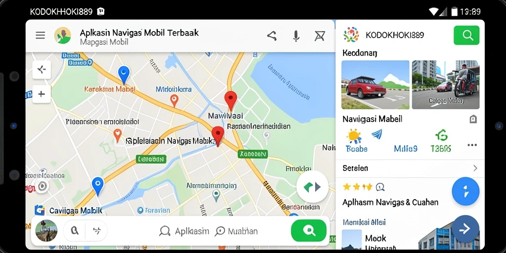 Antarmuka KODOKHOKI889 yang intuitif untuk navigasi mobil.