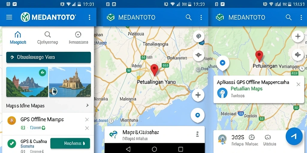 Antarmuka MEDANTOTO menampilkan peta dan fungsi navigasi dengan jelas.